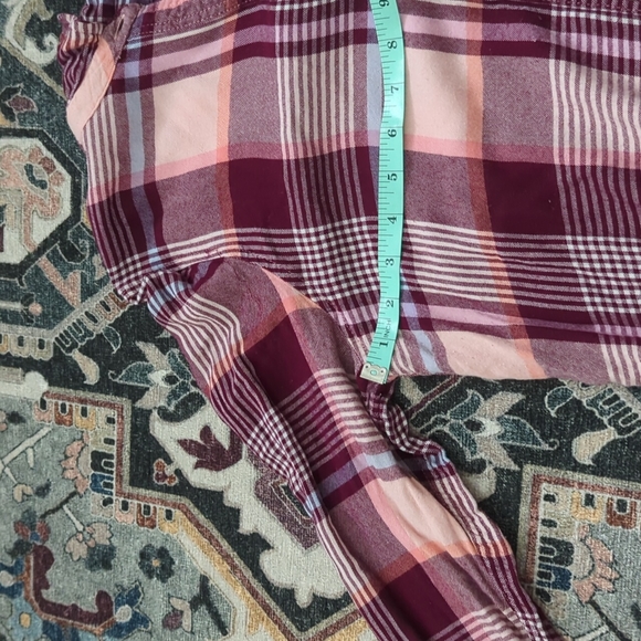 Red and Pink Plaid Button-up Super Soft Shirt - Picture 5 of 8